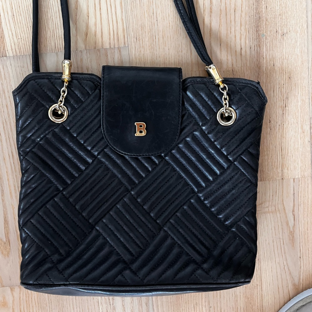 Bally leather Black Quilted Shoulder Bag